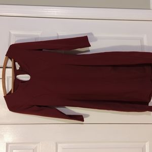 BNWOT Loft wine red dress